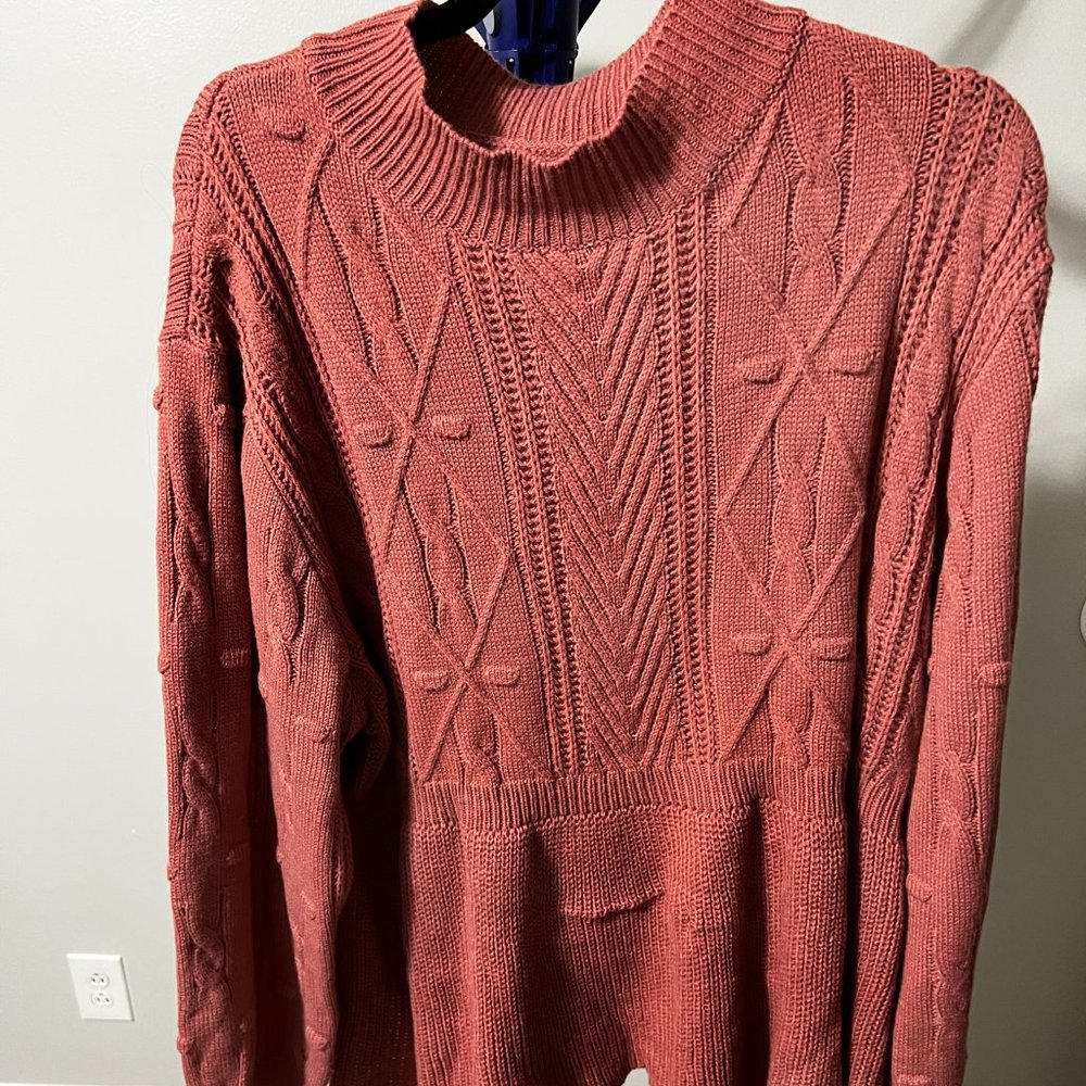 SHEIN Reddish Pink Peplum Sweater size 4x